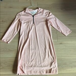 Souther Tide Striped Quarter-Zip Dress